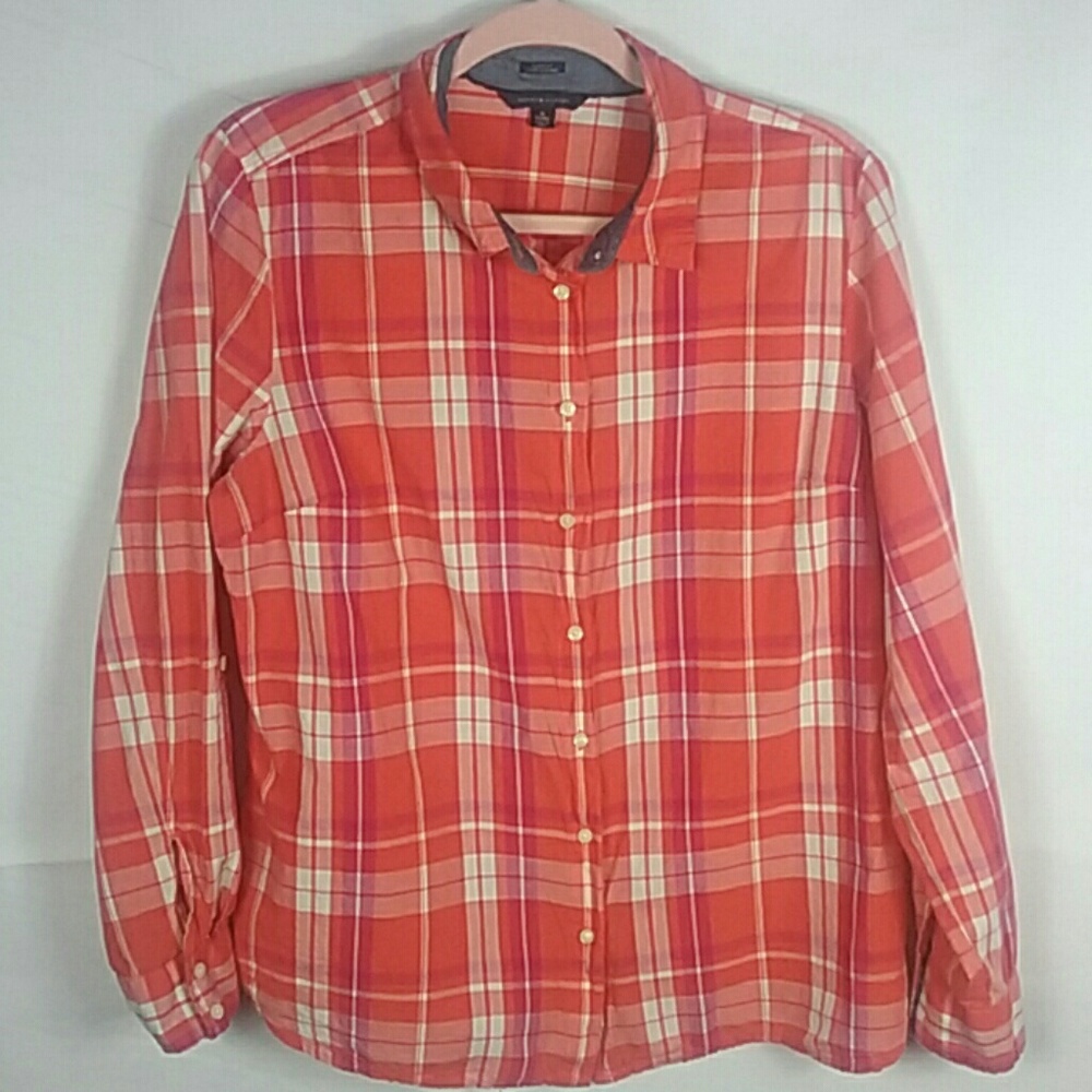 2 for $15 TOMMY HILFIGER Plaid Button Up Top